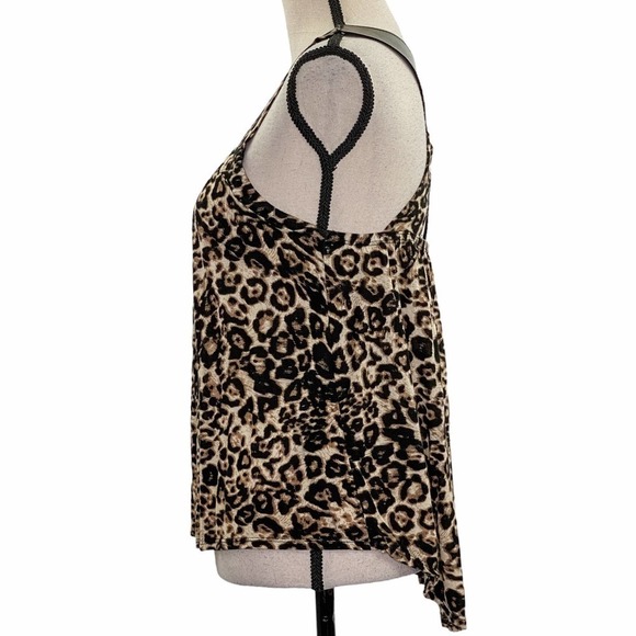 SPOILED Strappy High Low Leopard Print Tank Top - Picture 4 of 11